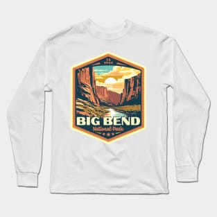 Big Bend National Park Vintage WPA Style National Parks Art Long Sleeve T-Shirt